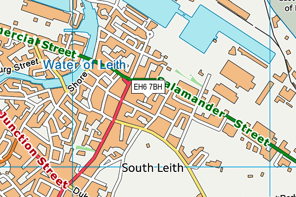 EH6 7BH map - OS VectorMap District (Ordnance Survey)