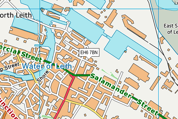 EH6 7BN map - OS VectorMap District (Ordnance Survey)