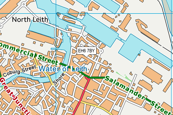 EH6 7BY map - OS VectorMap District (Ordnance Survey)