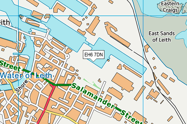 EH6 7DN map - OS VectorMap District (Ordnance Survey)