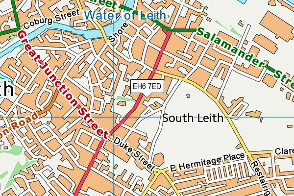 EH6 7ED map - OS VectorMap District (Ordnance Survey)