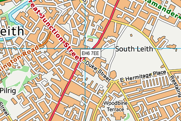 EH6 7EE map - OS VectorMap District (Ordnance Survey)