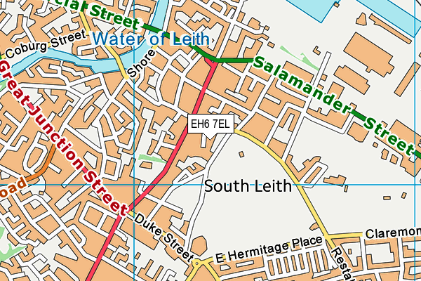 EH6 7EL map - OS VectorMap District (Ordnance Survey)