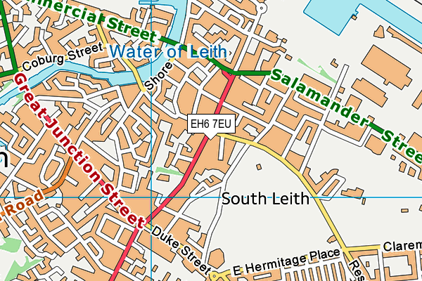 EH6 7EU map - OS VectorMap District (Ordnance Survey)