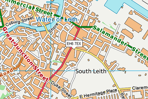 EH6 7EX map - OS VectorMap District (Ordnance Survey)