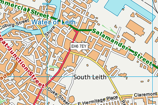 EH6 7EY map - OS VectorMap District (Ordnance Survey)