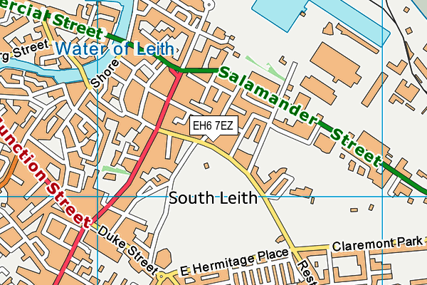 EH6 7EZ map - OS VectorMap District (Ordnance Survey)