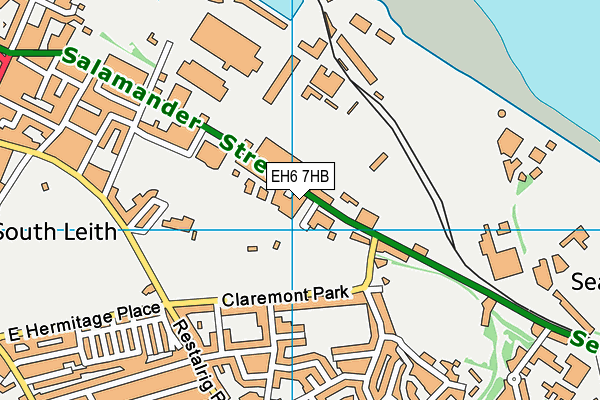 EH6 7HB map - OS VectorMap District (Ordnance Survey)