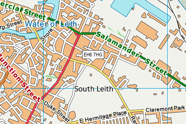 EH6 7HG map - OS VectorMap District (Ordnance Survey)