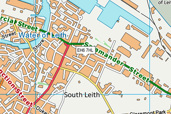 EH6 7HL map - OS VectorMap District (Ordnance Survey)