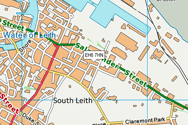 EH6 7HN map - OS VectorMap District (Ordnance Survey)