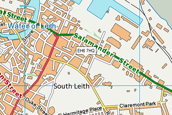 EH6 7HQ map - OS VectorMap District (Ordnance Survey)
