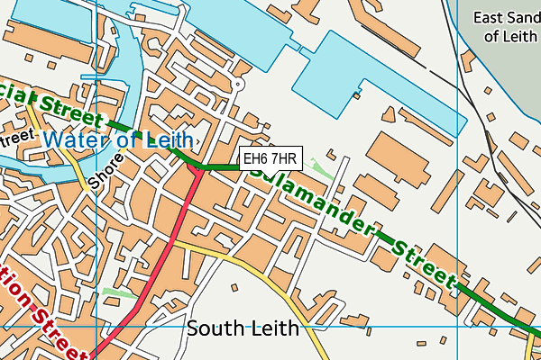 EH6 7HR map - OS VectorMap District (Ordnance Survey)