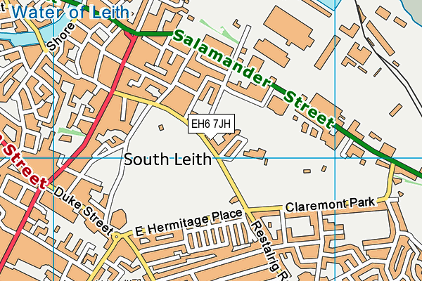 EH6 7JH map - OS VectorMap District (Ordnance Survey)