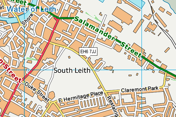 EH6 7JJ map - OS VectorMap District (Ordnance Survey)
