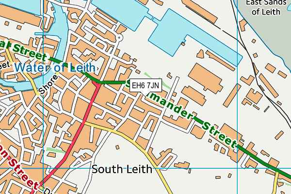 EH6 7JN map - OS VectorMap District (Ordnance Survey)