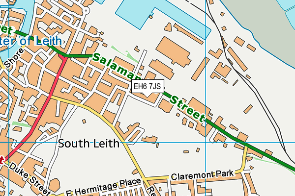 EH6 7JS map - OS VectorMap District (Ordnance Survey)