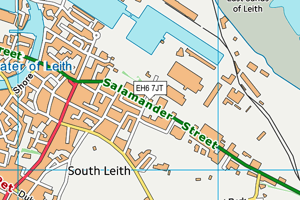 EH6 7JT map - OS VectorMap District (Ordnance Survey)