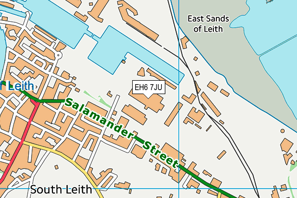 EH6 7JU map - OS VectorMap District (Ordnance Survey)