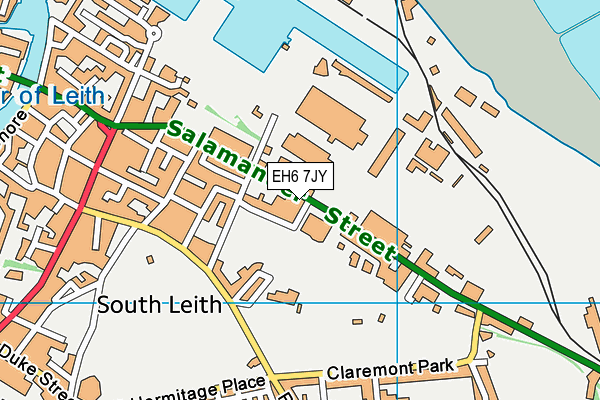 EH6 7JY map - OS VectorMap District (Ordnance Survey)