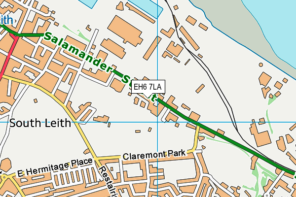 EH6 7LA map - OS VectorMap District (Ordnance Survey)