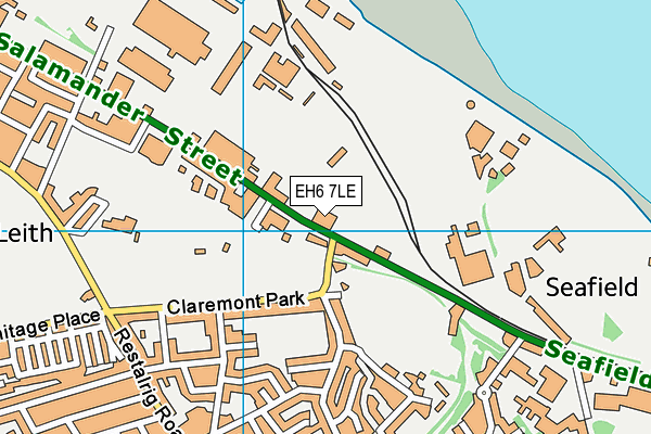 EH6 7LE map - OS VectorMap District (Ordnance Survey)