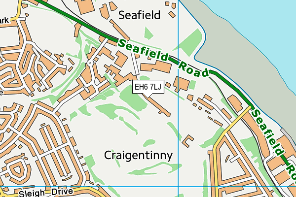 EH6 7LJ map - OS VectorMap District (Ordnance Survey)