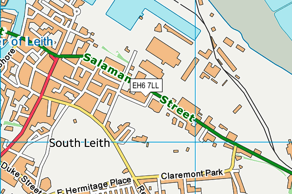 EH6 7LL map - OS VectorMap District (Ordnance Survey)