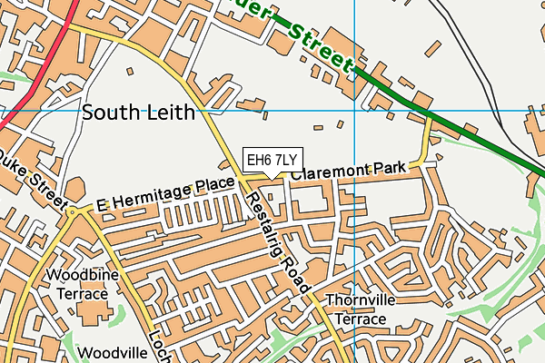 EH6 7LY map - OS VectorMap District (Ordnance Survey)