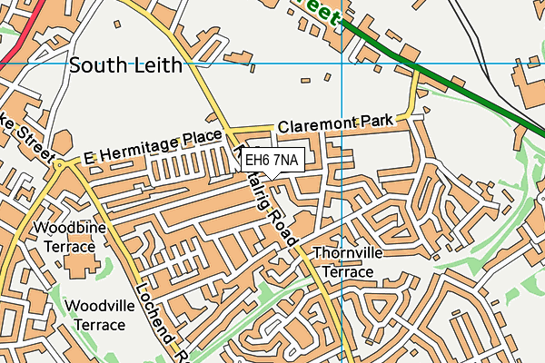 EH6 7NA map - OS VectorMap District (Ordnance Survey)