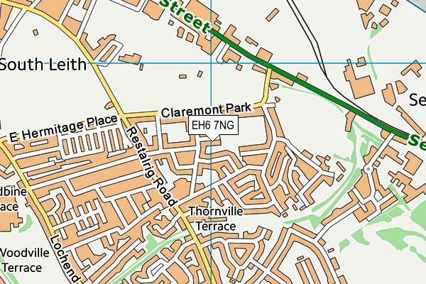 EH6 7NG map - OS VectorMap District (Ordnance Survey)