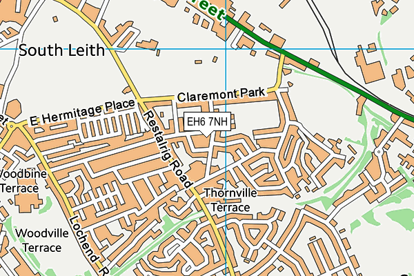 EH6 7NH map - OS VectorMap District (Ordnance Survey)