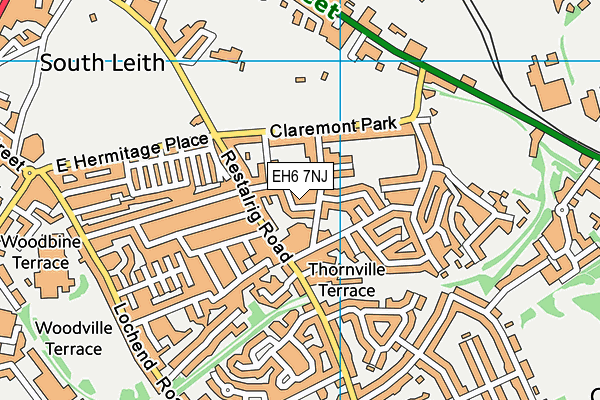 EH6 7NJ map - OS VectorMap District (Ordnance Survey)