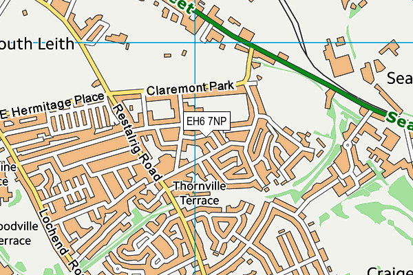 EH6 7NP map - OS VectorMap District (Ordnance Survey)