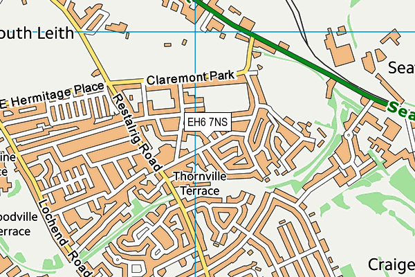 EH6 7NS map - OS VectorMap District (Ordnance Survey)