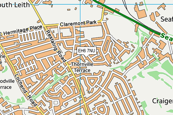 EH6 7NU map - OS VectorMap District (Ordnance Survey)