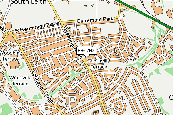 EH6 7NX map - OS VectorMap District (Ordnance Survey)