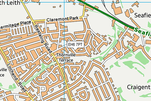 EH6 7PT map - OS VectorMap District (Ordnance Survey)
