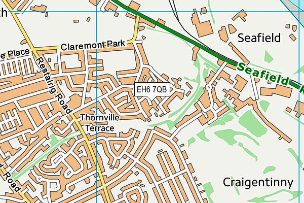 EH6 7QB map - OS VectorMap District (Ordnance Survey)