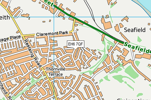 EH6 7QF map - OS VectorMap District (Ordnance Survey)