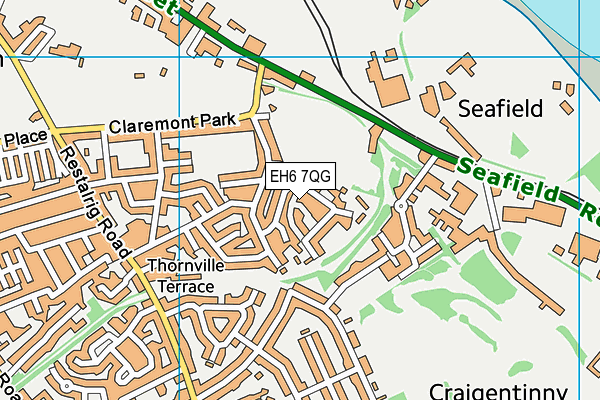 EH6 7QG map - OS VectorMap District (Ordnance Survey)