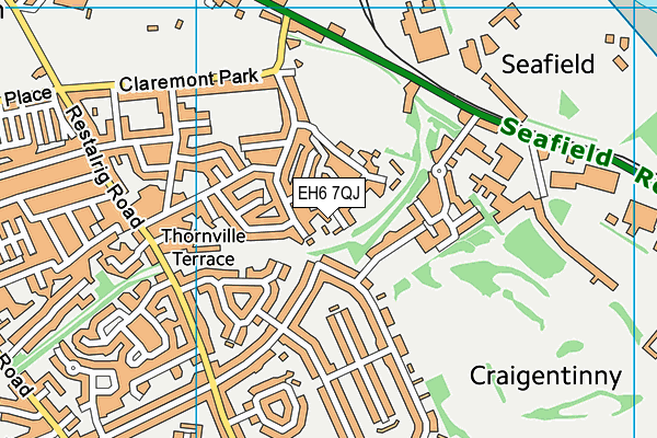 EH6 7QJ map - OS VectorMap District (Ordnance Survey)