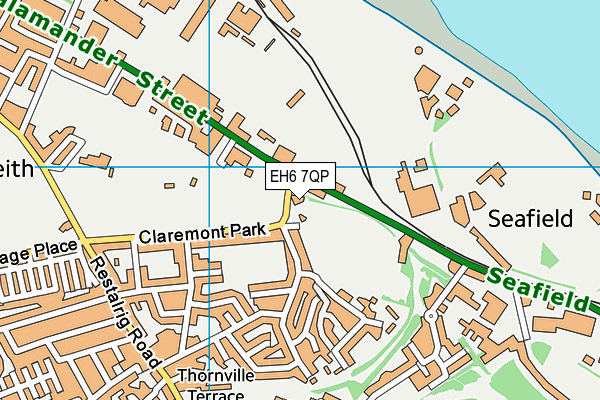 EH6 7QP map - OS VectorMap District (Ordnance Survey)