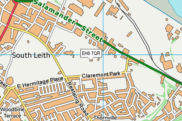 EH6 7QR map - OS VectorMap District (Ordnance Survey)