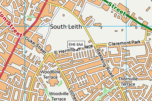 EH6 8AA map - OS VectorMap District (Ordnance Survey)