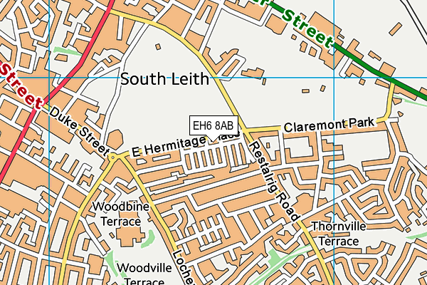 EH6 8AB map - OS VectorMap District (Ordnance Survey)