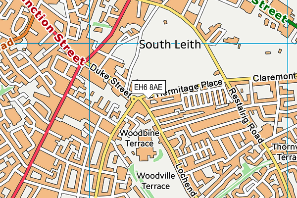 EH6 8AE map - OS VectorMap District (Ordnance Survey)