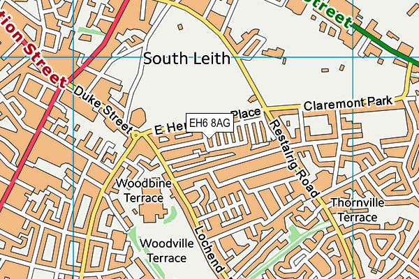 EH6 8AG map - OS VectorMap District (Ordnance Survey)