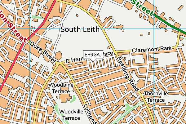 EH6 8AJ map - OS VectorMap District (Ordnance Survey)