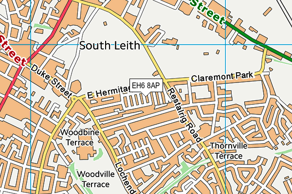EH6 8AP map - OS VectorMap District (Ordnance Survey)